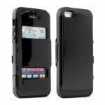 Wholesale Apple iPhone 5/5S Slim Armor Flip Cover (Black)
